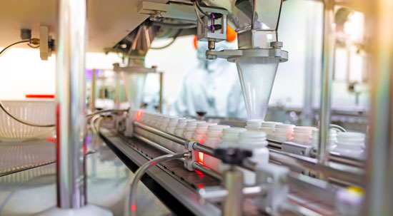 Pollice dell'industria farmaceutica