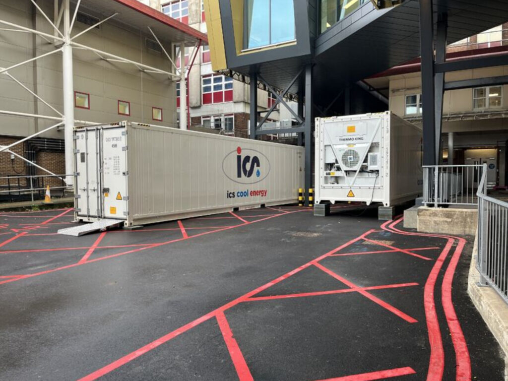 40ft Cold Store Hire for Healthcare Site